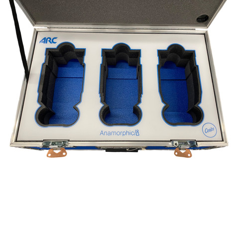 Cooke Anamorphic i: 50mm, 75mm and 100mm Custom ATA Shipping Case for cinema lens — with fitted foam