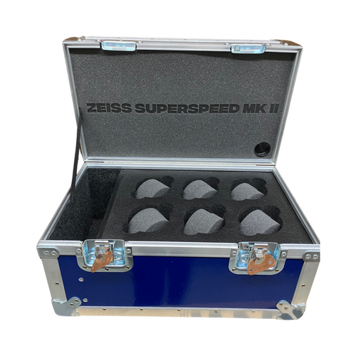 Zeiss Super Speed T1.3 "ZEISS Primes" (6 Vertical) and AKS - Cine Prime Lens Custom ATA Shipping Case for cinema lens — with