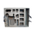 Preston FI+Z Custom Foam Insert - HU2 or HU3 Custom Foam Insert for production support gear — lid hardware detail