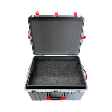 Case for 22" SmallHD OLED with feet attached. custom foam in Pelican 1637