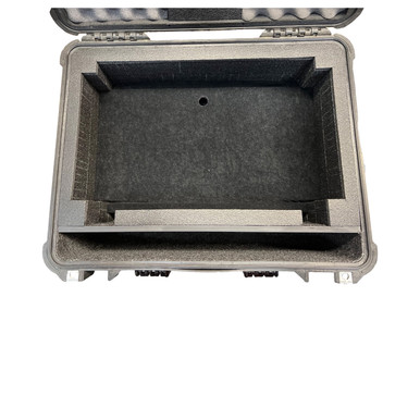 Flanders Scientific DM160 Monitor Case with space for accessories and hoodman. Foam insert for Pelican 1550