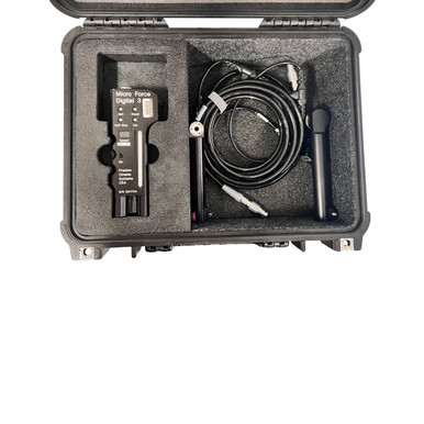 Micro Force Unit with Rosette Bracket attached, and accessory compartment in Pelican 1450