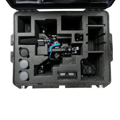 FX3 built with Tilta Cage, handle and Sony Monitor Attached in pelican 1637