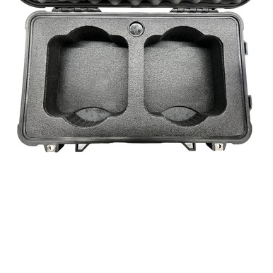 Two Mac Studios in One Carry-On Case — Isolated Foam Wells, Wheels, Watertight