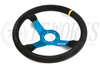 Sparco Street L550 Steering Wheel - 350mm Dia. - Blue/Suede or Silver/Leather