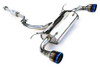 Invidia Q300 Catback Exhaust System w/ Rolled Titanium Tips (Blue Edge) - Scion FR-S / Subaru BRZ