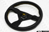 Personal Neo Grinta Steering Wheel 350mm Black Leather with Yellow Stitching