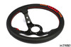 Vertex 10 Star 330mm Steering Wheel Black Leather w/ Red Stitch