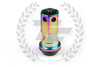 KICS Project R40 Iconix Lug Nuts - NeoChrome & Black - Aluminum Cap
