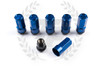 KICS LEGGDURA RACING Shell Type Lug Nuts 20pcs - Blue 53mm 