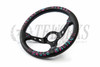 Vertex "Hell's Racing" 350mm Steering Wheel - Blue and Pink