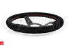 Nardi 330mm Deep Corn Steering Wheel - Suede / Black Spoke / Red Stitch