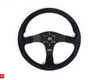 Mugen Power Steering Wheel 3 Black Suede with Red Stitch