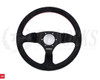 ATC SPRINT DriftOne$ Steering Wheel - 325mm Black Suede / Red Stitch