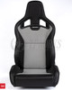 Recaro Sportster CS Reclinable Seat - Black Vinyl with Gray Suede