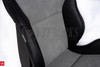 Recaro Sportster CS Reclinable Seat - Black Vinyl with Gray Suede