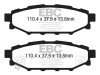 EBC 12+ Subaru BRZ 2.0 (solid rear rotors) Ultimax2 Rear Brake Pads