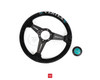 Vertex 6 Star 340mm Suede Steering Wheel - Vertea Blue 