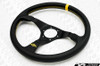 Personal Trophy Steering Wheel 350mm Leather Steering Wheel - Yellow Stitch