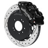 Wilwood (Black) Forged Narrow Superlite 6R Big Brake Front Brake Kit 12.88" Drilled and Slotted Rotors (Hat) NISSAN SKYLINE 95-98