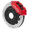Wilwood (Red) Forged Narrow Superlite 6R Big Brake Front Brake Kit (Hat) 12.88" Drilled and Slotted Rotors NISSAN SKYLINE 99-02