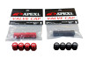 A'PEXi - Aluminum Valve Cap Set - Black or Red
