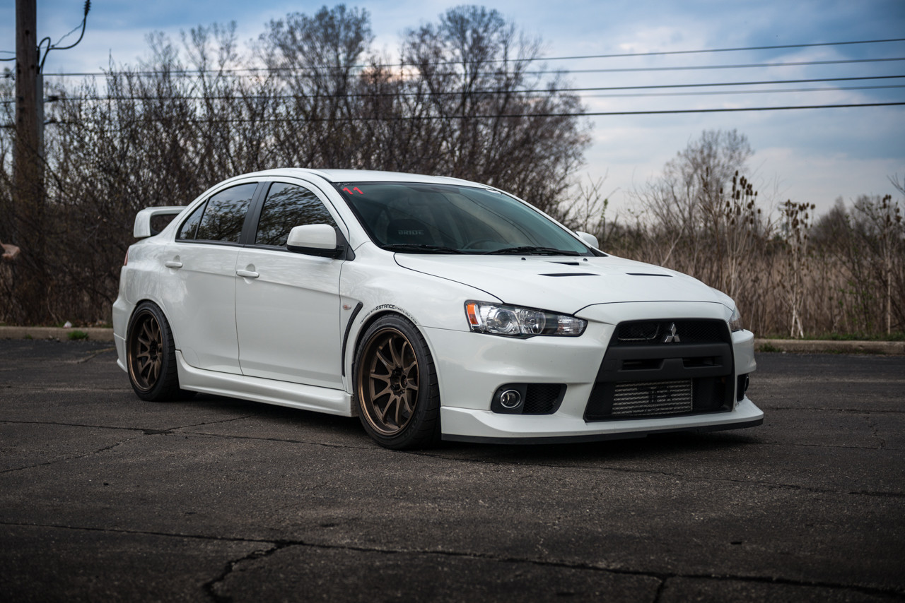White Mitsubishi Lancer Evolution ***SOLD*** 2008 White Mitsubishi Lancer Evolution X GSR with SSS
