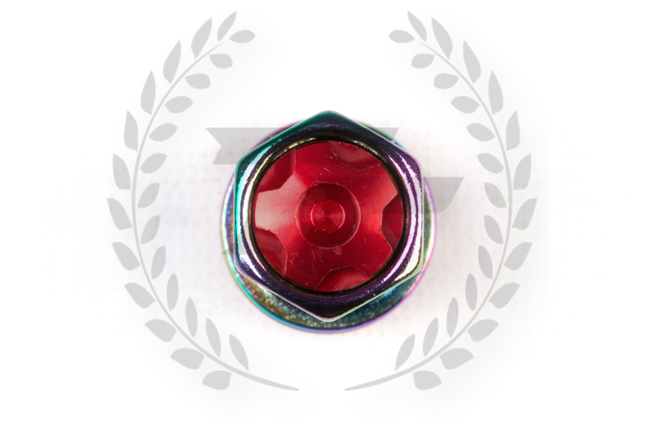 Project Kics R40 Iconix Lug Nuts Neochrome with Black Plastic Cap 12x1.25 (20) main image 1