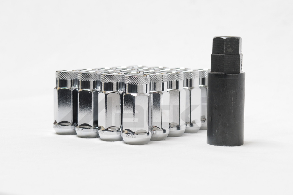 Wheel Mate 14x1.50 Monster Open End Satin Silver Lug Nut in Set of 20