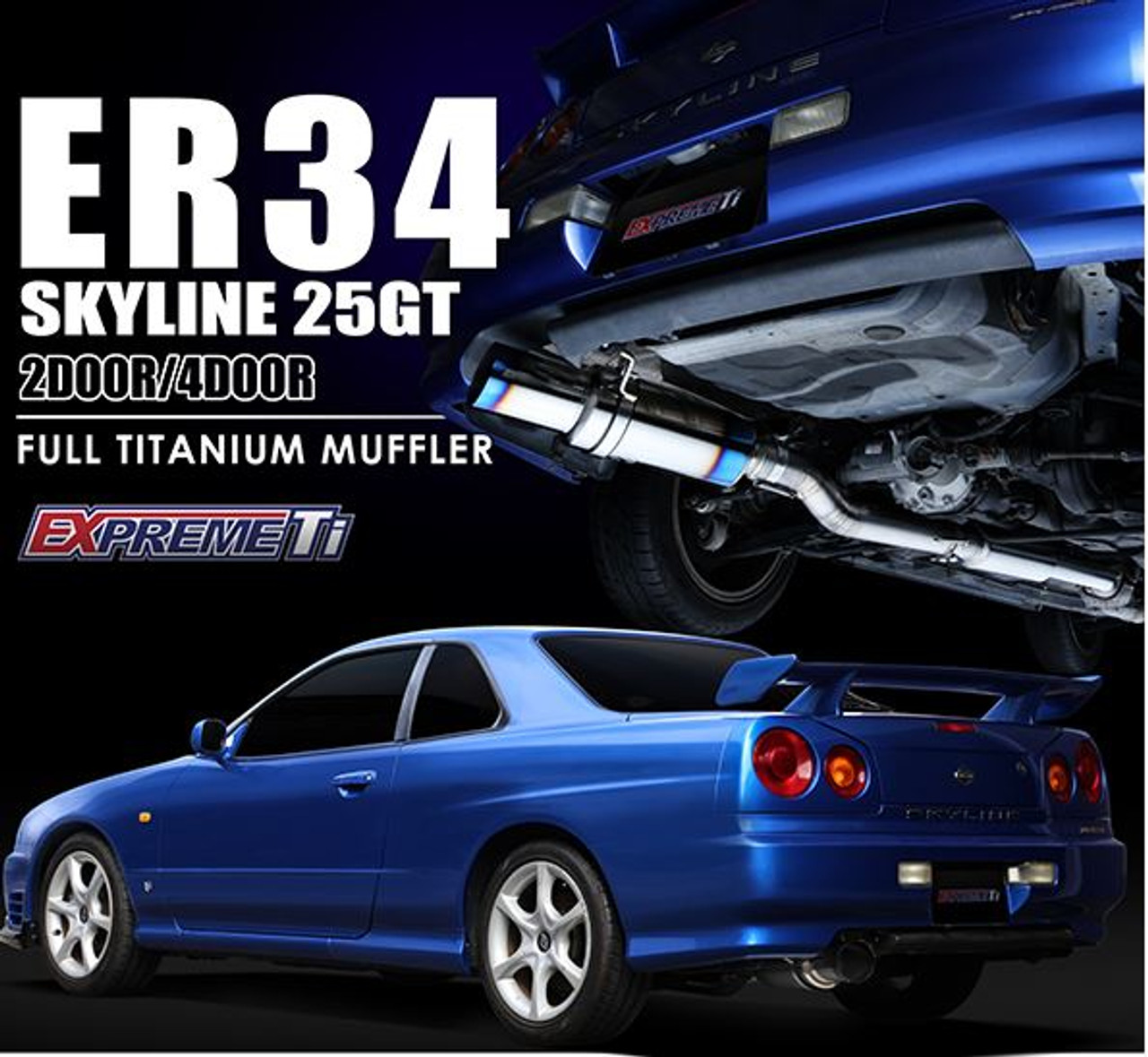 Tomei Full Titanium Catback Exhaust - Nissan Skyline ER34