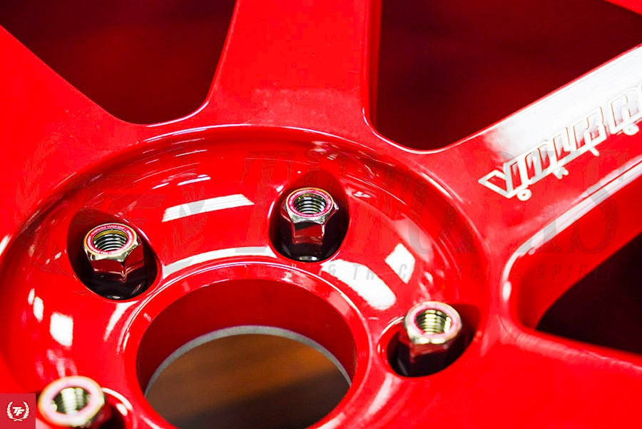 Wheel Mate Muteki HR38 Open End Lug Nuts 12x1.25 Titanium Chrome / Yellow Ring main image 1