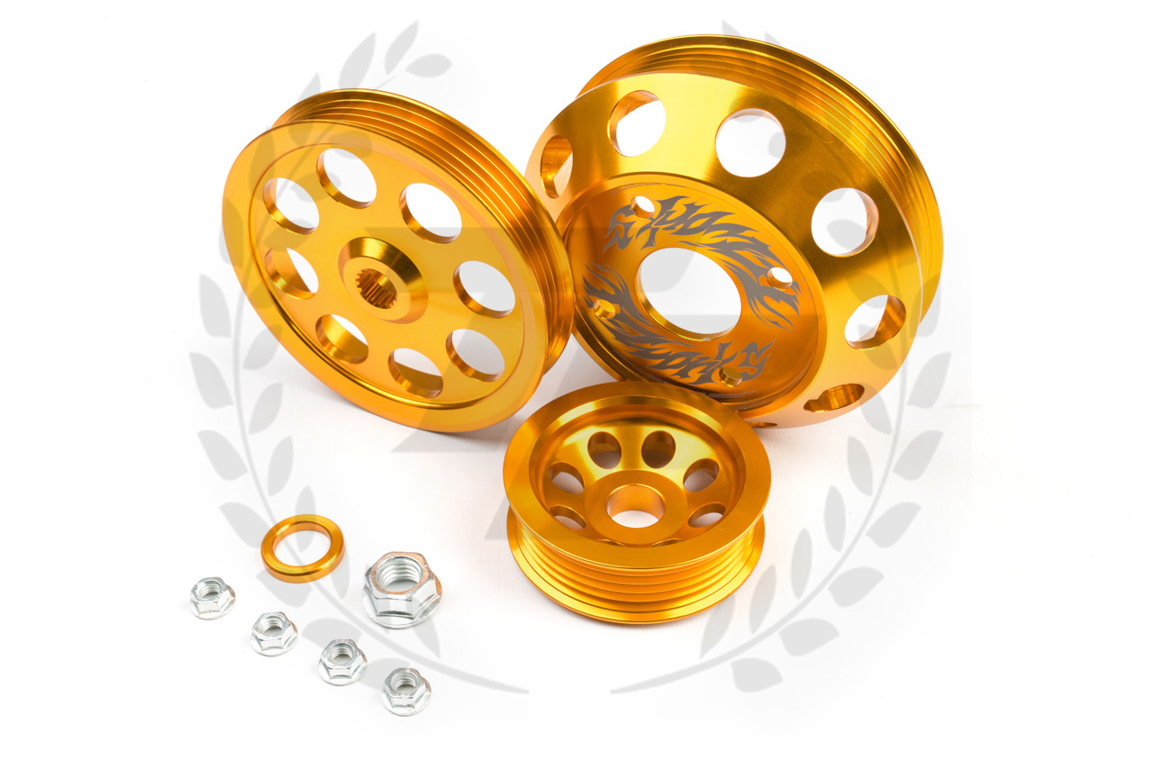 TF Lightweight Aluminum Pulley Kit SR20DET Gold
