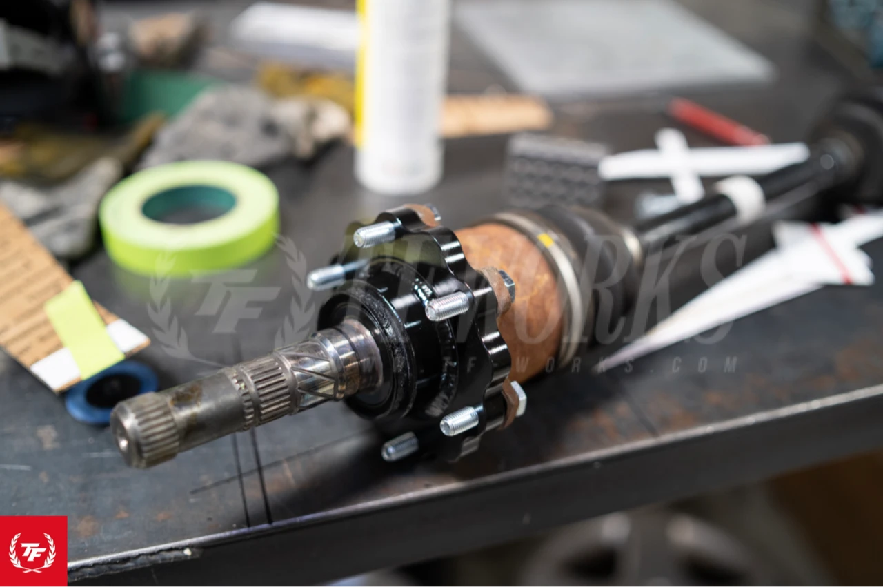 TF 240sx S13 S14 R200 Diff to 350Z Z33 Axle Conversion Adapters - Touge ...