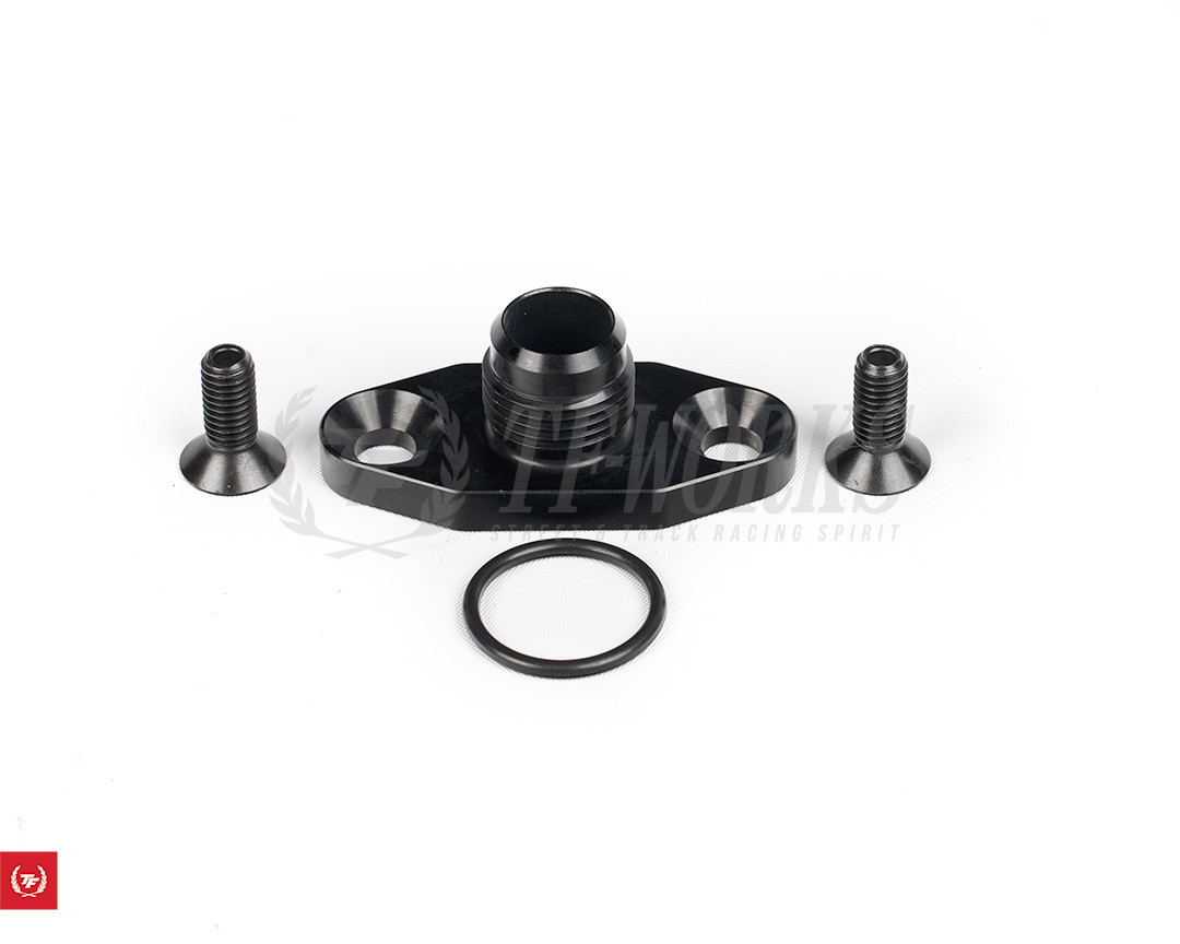 Precision Turbo Oil Drain Flange with Male 10AN TF Works / Touge Factory
