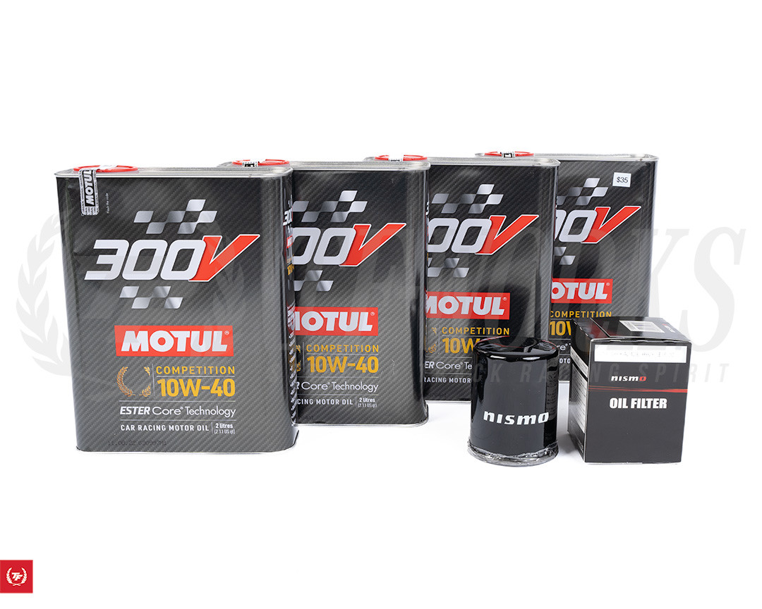 Motul 300V Racing Oil + NISMO Oil Filter RZ34 w/ Oversize Oil Pan (8