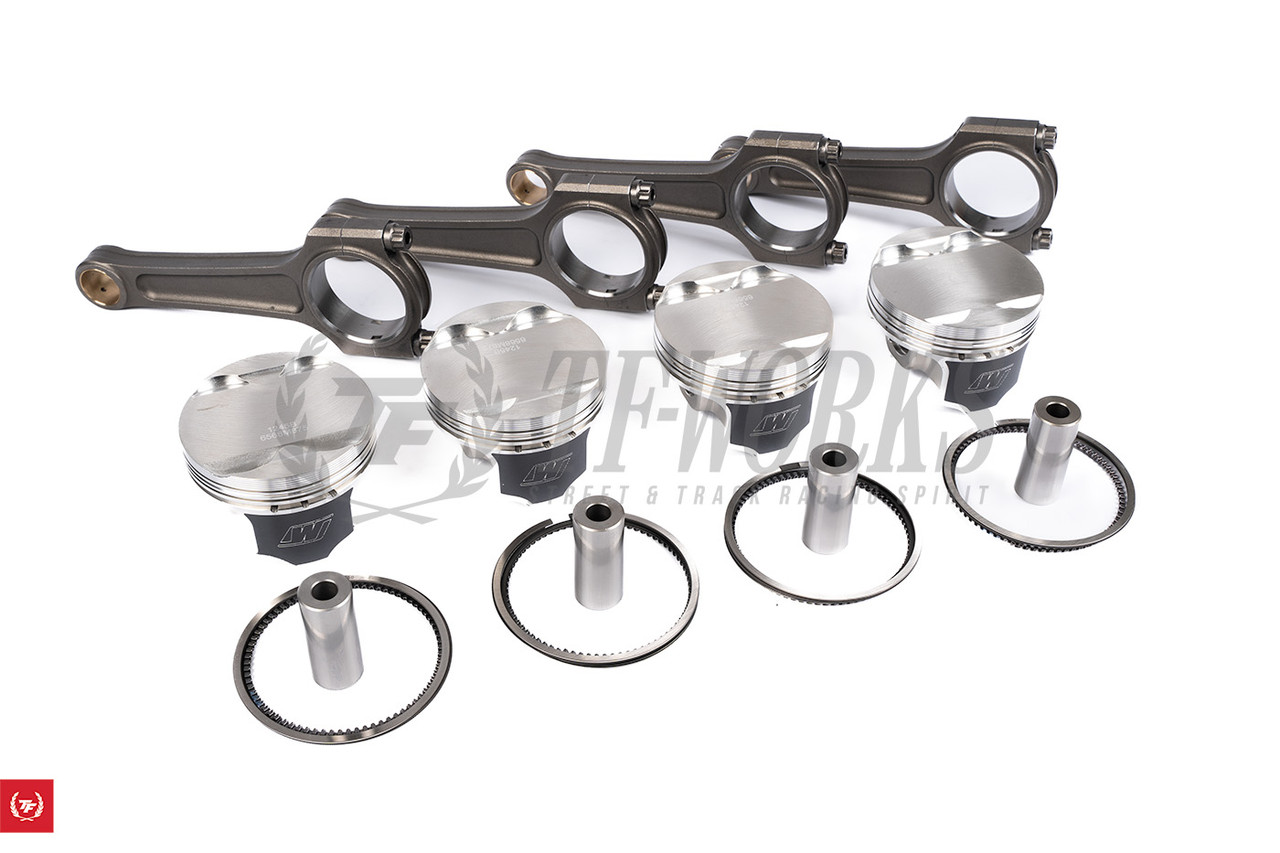 Manley (K24) Turbo Tuff Pro Series I Beam Connecting Rods + Wiseco ...