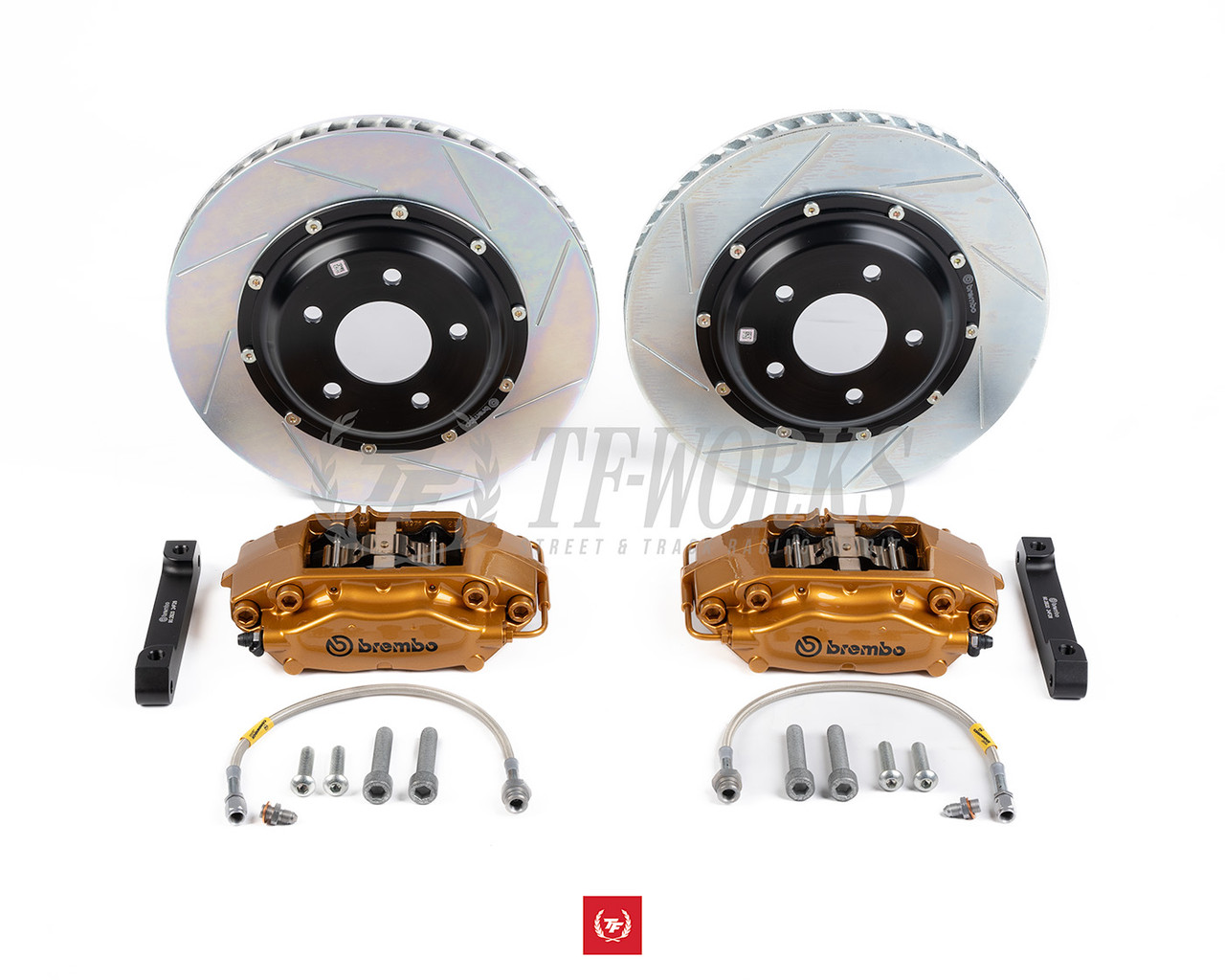 Biston Rear Brake Brembo GT Monobloc 4-Piston Rear Big Brake Kit- 93-97 Mazda RX7 - Touge ...