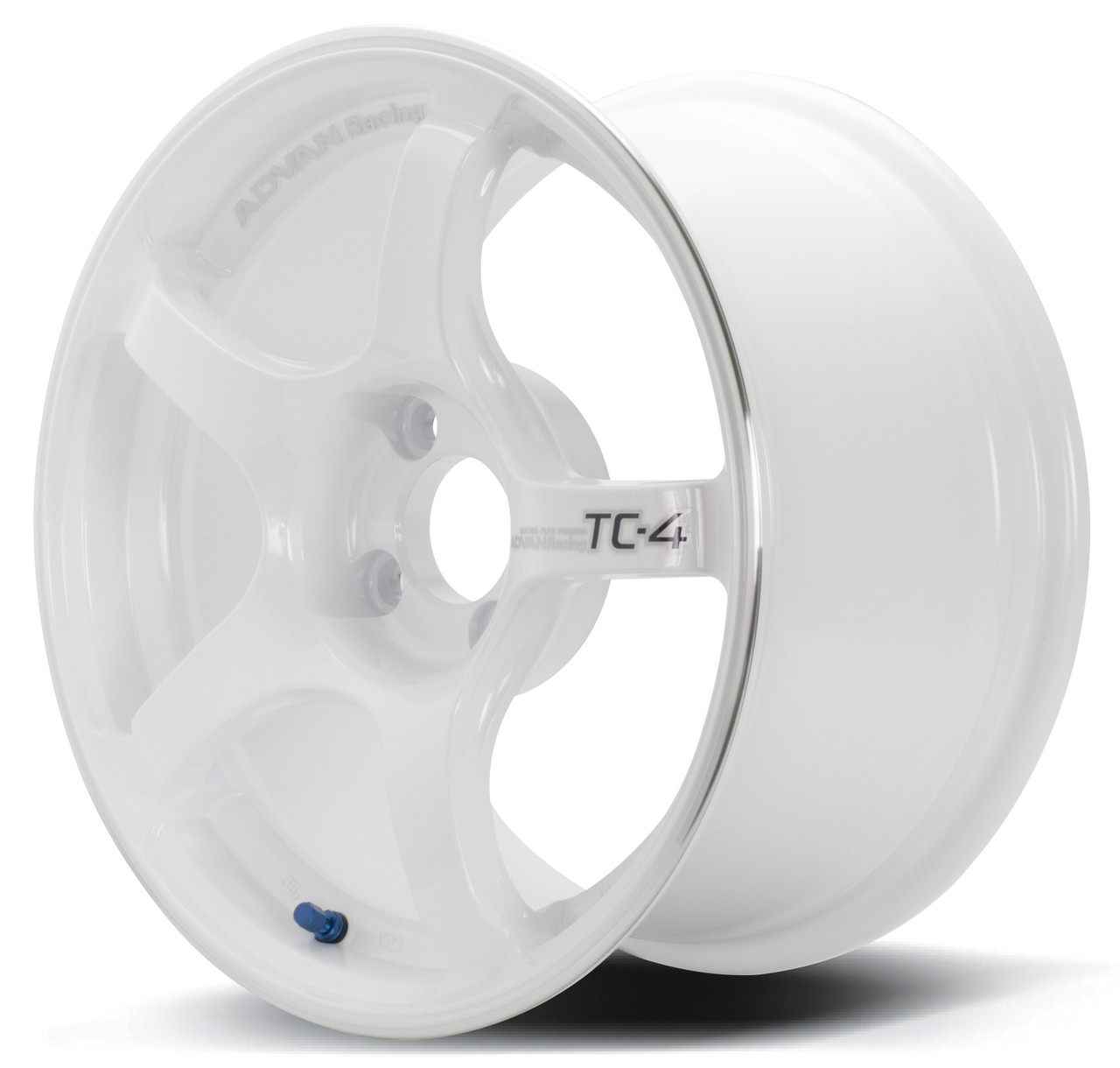 TC4 18X8.0 +37 5-100 RACING WHITE METALLIC & RING