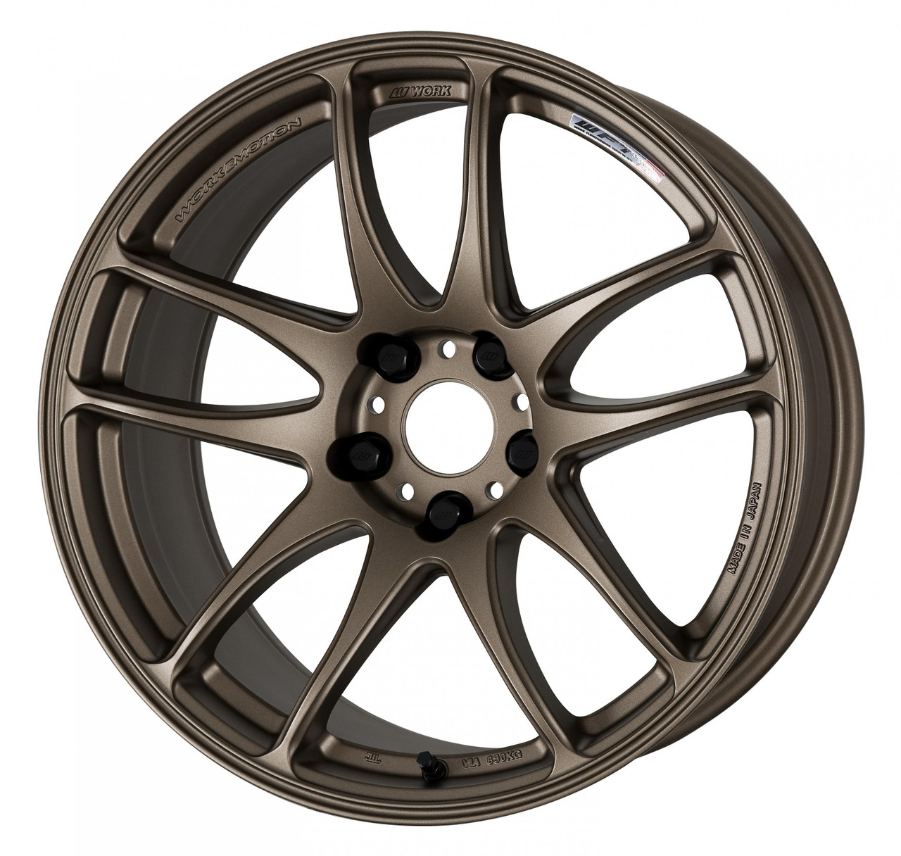 【しげちゃろ】WORK CR KIWAMI ダンロップDIREZZA ZⅢ WORK EMOTION CR Kiwami 18 x 8.5 +47 5x114.3 Matte Bronze