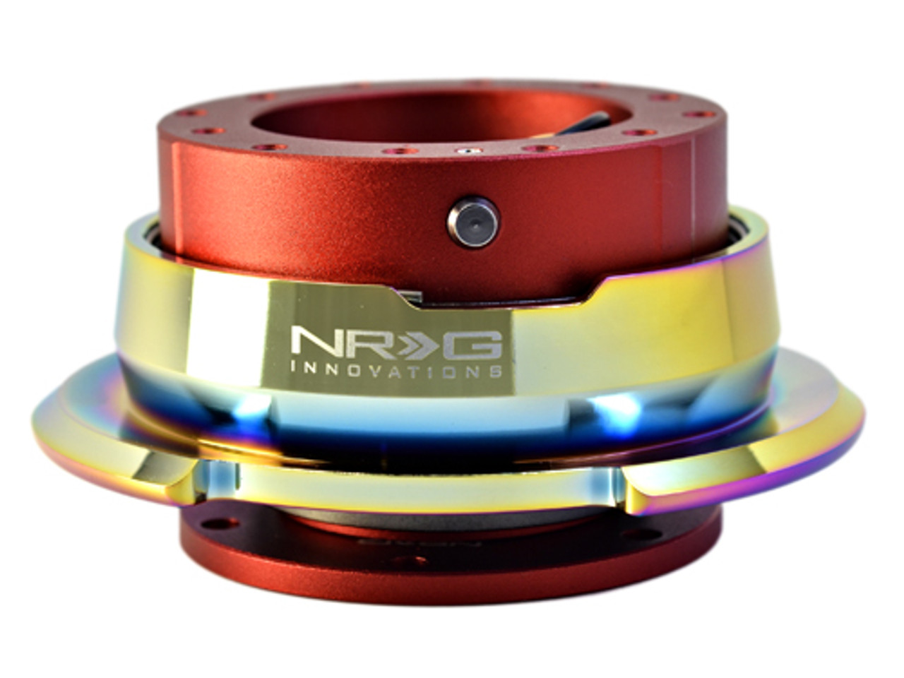 NRG Steering Wheel Quick Release Kit Orange with Diamond Cut Neochrome Ring Gen 2.8 Part # SRK-280OR-MC 