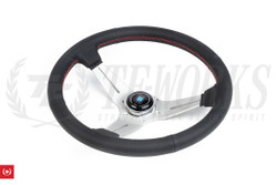 Nardi Sport Rally Deep Corn Perforated Leather, Black Spoke 350mm