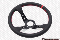 OMP Corsica 350mm Steering Wheel - Black Suede Deep Blue Spoke (OD