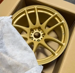 WORK Emotion CR Kiwami 18x10.5 +15 5x114.3 Custom Gold Powdercoat (Full Set)