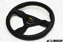 Personal Neo Grinta Steering Wheel 350mm Black Leather with Yellow Stitching