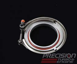 Precision Turbo and Engine Compressor Cover Discharge Flange and Clamp Set (Mild Steel)