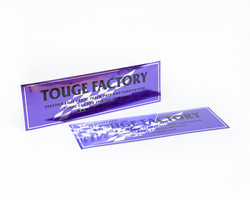 *Touge Factory Spirit of Racing Slap Stickers - Purple Chrome