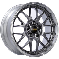 BBS RS-GT 19x8.5 5x112 ET30 Diamond Black Center Diamond Cut Lip Wheel - 82mm PFS Required