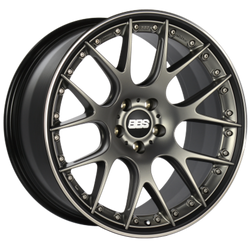 BBS CH-RII 22x10 5x120 ET40 Satin Platinum Center Black Lip SS Rim Protector Wheel - 82mm PFS Req.