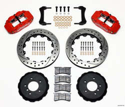 Wilwood Narrow Superlite 6R Front Hat Kit 13.06in Drilled Red E36 BMW M3