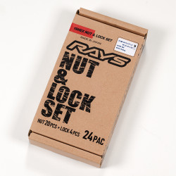 RAYS 17 HEX 24PC Nut & Lock Set - BLACK